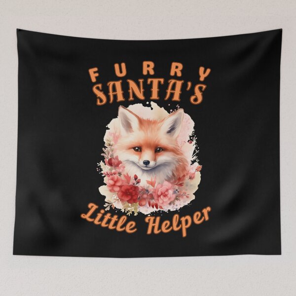 Item preview, Furry Santa's Little Helper. fox watercolor designed and sold by FoxVibes.