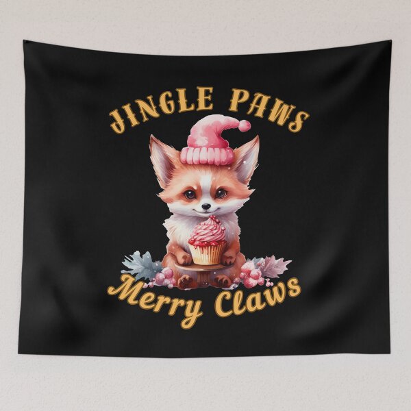 Item preview, Jingle Paws, Merry Claws. fox lover designed and sold by FoxVibes.