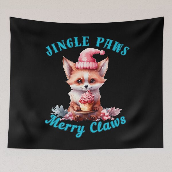 Item preview, Jingle Paws, Merry Claws. fox face designed and sold by FoxVibes.