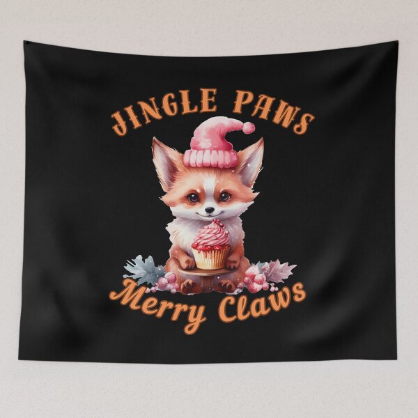 Item preview, Jingle Paws, Merry Claws. fox portrait designed and sold by FoxVibes.