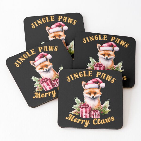 Item preview, Jingle Paws, Merry Claws. fox saying designed and sold by FoxVibes.