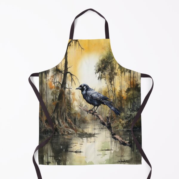 Item preview, Crow Overlooking Swamp: Where Nightmares Roost, Imagination Takes Flight. designed and sold by MysticOzzy.