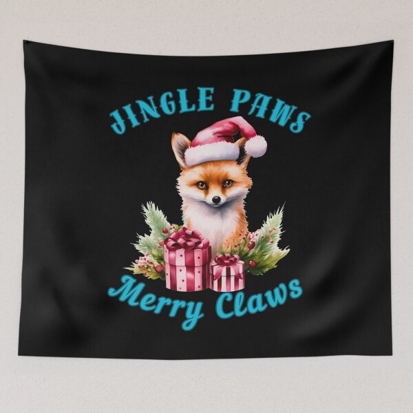 Item preview, Jingle Paws, Merry Claws. snow fox designed and sold by FoxVibes.