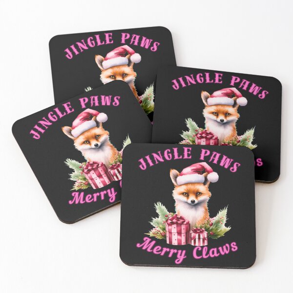 Item preview, Jingle Paws, Merry Claws. fox foxes designed and sold by FoxVibes.
