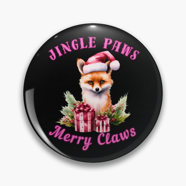 Item preview, Jingle Paws, Merry Claws. fox foxes designed and sold by FoxVibes.