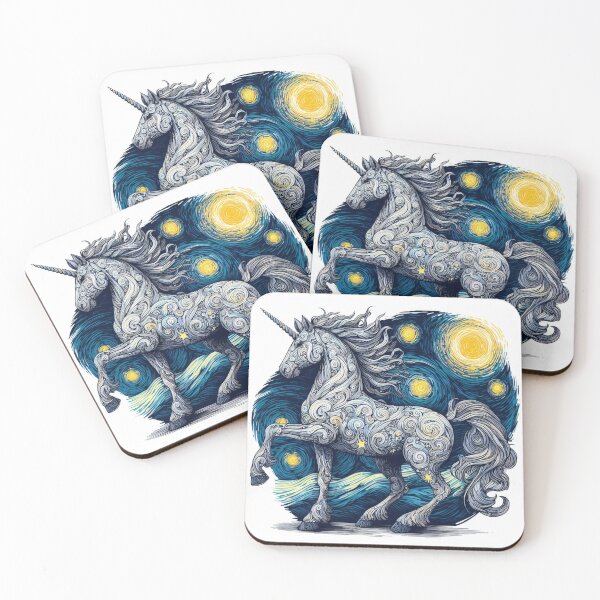 Item preview, Unicorn Lover Starry Night Magical Triumphant Art Design designed and sold by Wurmbone.