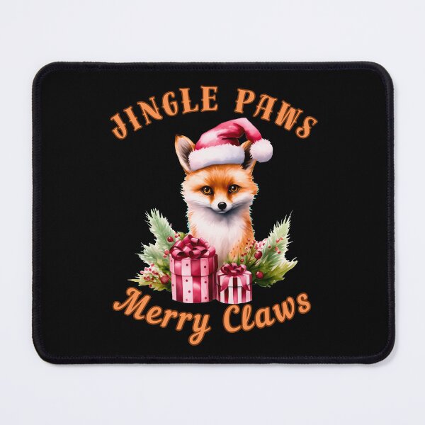 Item preview, Jingle Paws, Merry Claws. fox watercolor designed and sold by FoxVibes.