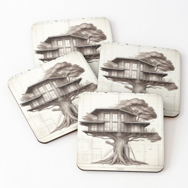 Item preview, Vintage blueprint for a tree house  designed and sold by Roxburylane.