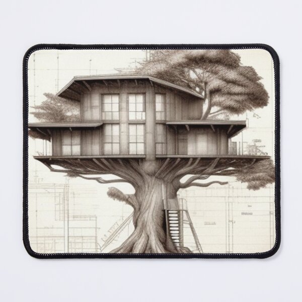 Item preview, Vintage blueprint for a tree house designed and sold by Roxburylane.