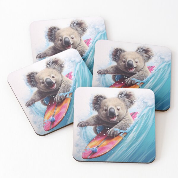 Item preview, Adorable surfing koala bear print designed and sold by dcrc.