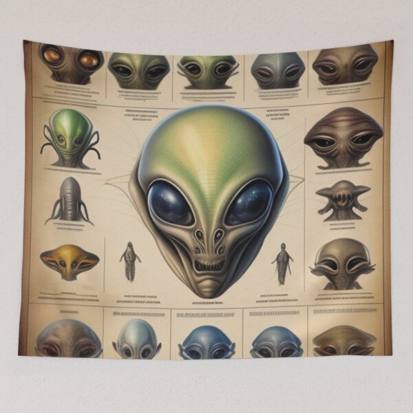 Aperçu de l'œuvre Document de classification des extraterrestres vintage créée et vendue par Roxburylane.