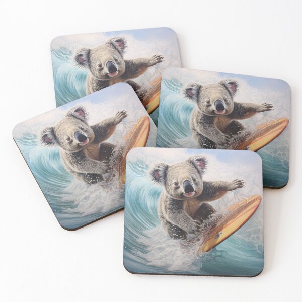Item preview, adorable surfing koala bear print designed and sold by dcrc.