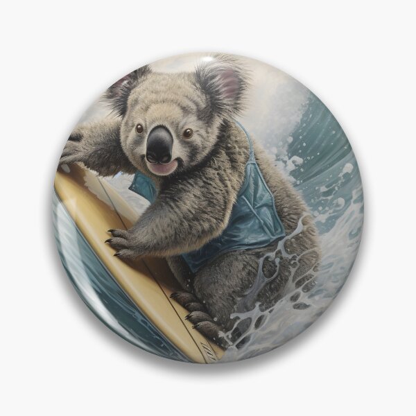 Item preview, adorable surfing koala bear print designed and sold by dcrc.