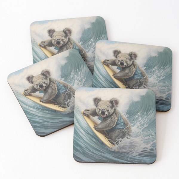 Item preview, adorable surfing koala bear print designed and sold by dcrc.