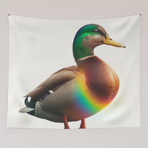 Item preview, Rainbow luminous mallard duck 3, Animal designed and sold by RAINBOWGLASS.