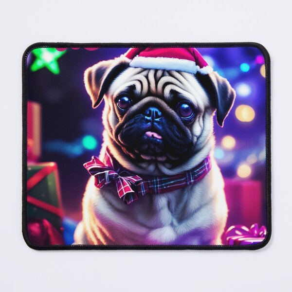 Item preview, Pug HAPPY HOLIDAYS 84 MERRY CHRISTMAS USA designed and sold by RedBluffTraders.