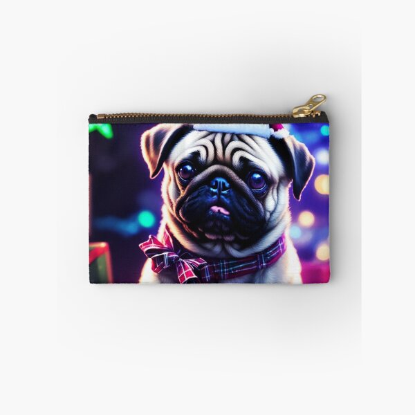 Item preview, Pug HAPPY HOLIDAYS 84 MERRY CHRISTMAS USA designed and sold by RedBluffTraders.