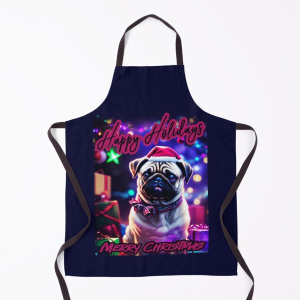 Item preview, Pug HAPPY HOLIDAYS 84 MERRY CHRISTMAS USA designed and sold by RedBluffTraders.