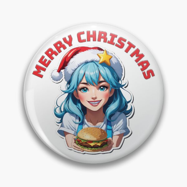Item preview, Beautiful Christmas Waitress Gives Hamburger designed and sold by duke818.