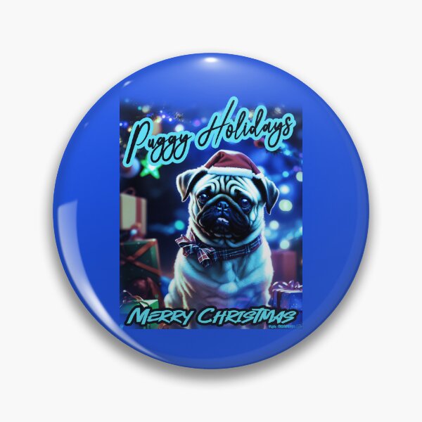 Item preview, Pug HAPPY HOLIDAYS 84 MERRY CHRISTMAS PUGGY HOLIDAYS USA designed and sold by RedBluffTraders.