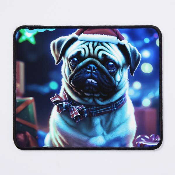 Item preview, Pug HAPPY HOLIDAYS 84 MERRY CHRISTMAS PUGGY HOLIDAYS USA designed and sold by RedBluffTraders.
