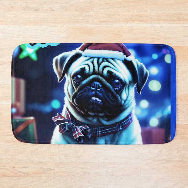 Item preview, Pug HAPPY HOLIDAYS 84 MERRY CHRISTMAS PUGGY HOLIDAYS USA designed and sold by RedBluffTraders.