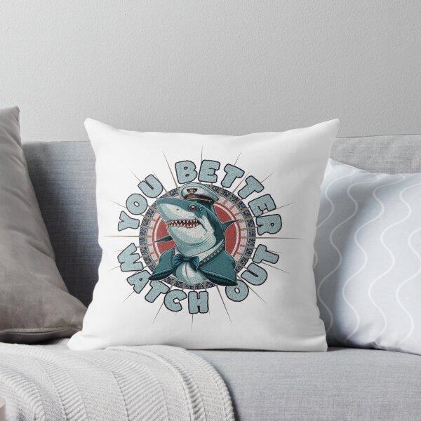 Item preview, Funny Shark Watch Out designed and sold by CheekyChimpCo.