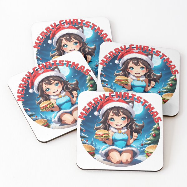 Item preview, Beautiful Christmas Waitress Gives Hamburger designed and sold by duke818.