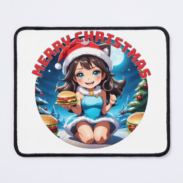 Item preview, Beautiful Christmas Waitress Gives Hamburger designed and sold by duke818.