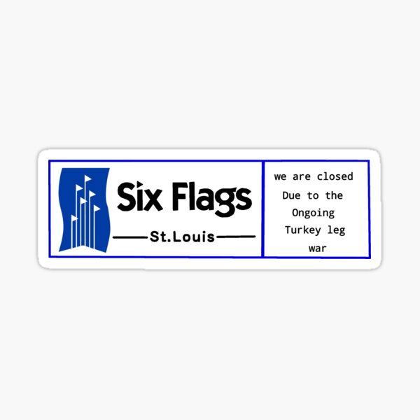 Item preview, Six Flags St Louis road sign designed and sold by Heckinart.