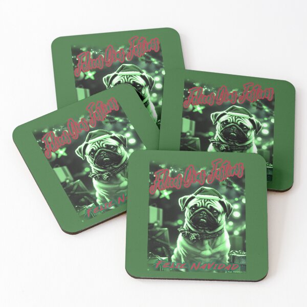 Item preview, Pug HAPPY HOLIDAYS 84 MERRY CHRISTMAS FELIZ NAVIDAD designed and sold by RedBluffTraders.