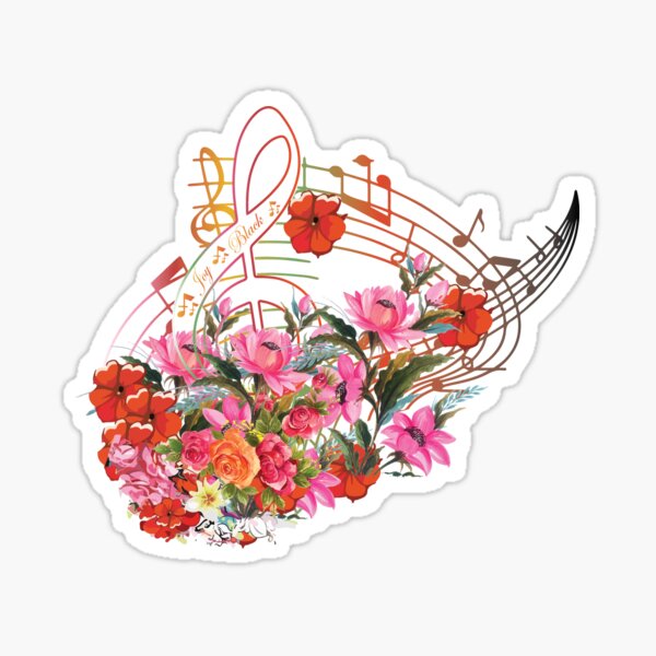 Treble Clef Bouquet Sticker