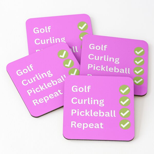 Item preview, Golf, Curling, Pickleball, Repeat-pink designed and sold by VJKTees.