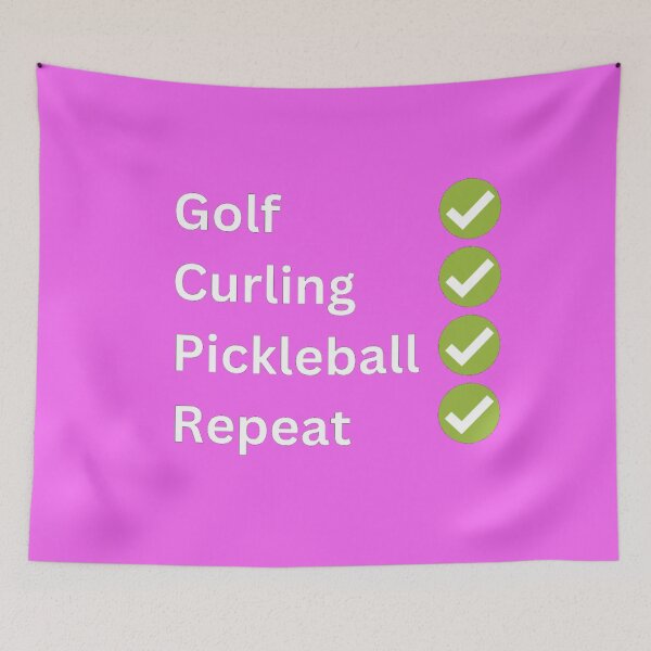 Item preview, Golf, Curling, Pickleball, Repeat-pink designed and sold by VJKTees.