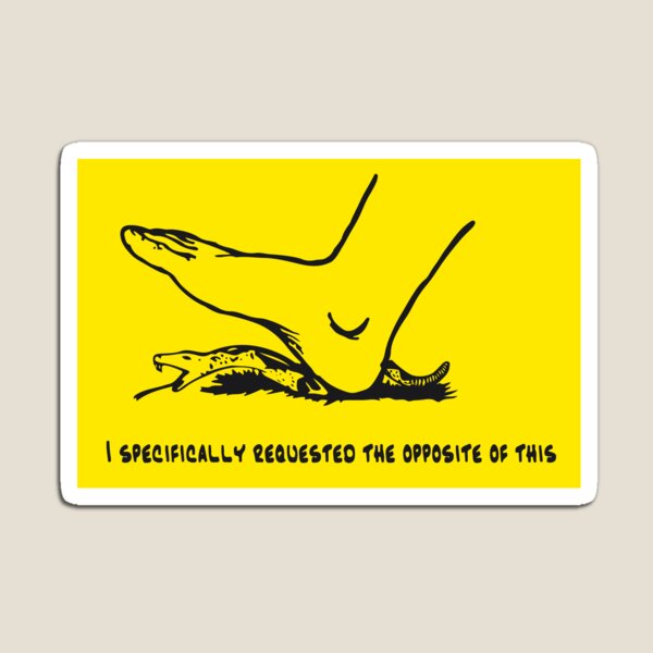 I specifically requested the opposite of this - Don't tread on me parody Gadsden flag with snek - yellow version HD HIGH QUALITY ONLINE STORE Magnet
