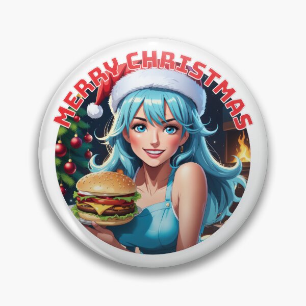 Item preview, Beautiful Christmas Waitress Gives Hamburger designed and sold by duke818.