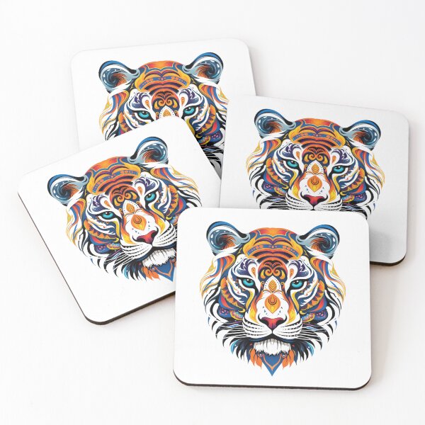 Item preview, colorful Tiger paisley rainbow designed and sold by zoldi.