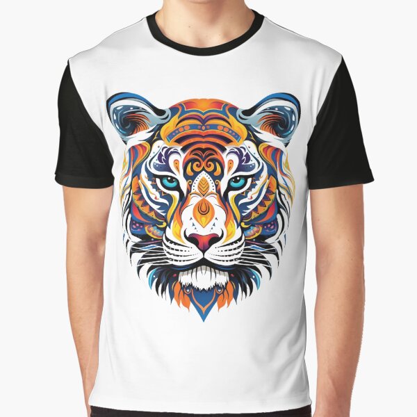 Item preview, colorful Tiger paisley rainbow designed and sold by zoldi.