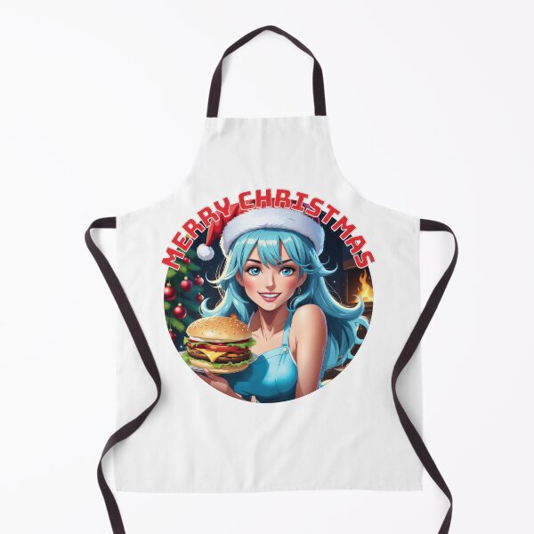 Item preview, Beautiful Christmas Waitress Gives Hamburger designed and sold by duke818.