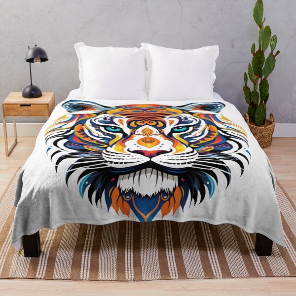 Item preview, colorful Tiger paisley rainbow designed and sold by zoldi.