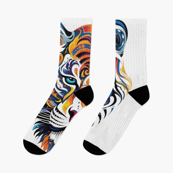 Item preview, colorful Tiger paisley rainbow designed and sold by zoldi.