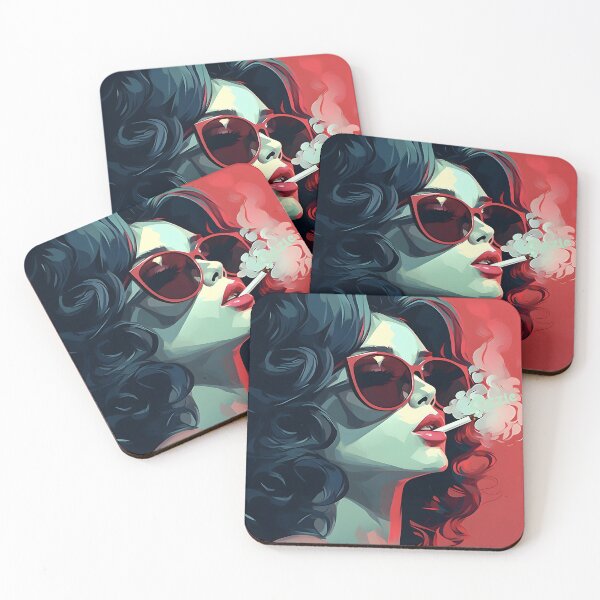 Item preview, Retro Chic Sunglasses Woman Illustration designed and sold by inkArtistryfine.