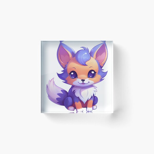 Item preview, Chibi Blurple Fox: A Splash of Cuteness designed and sold by animewardrobe1.