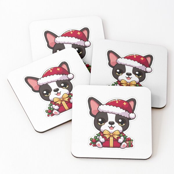 Item preview, Chibi Boston Terrier in Christmas designed and sold by City0fDreams.
