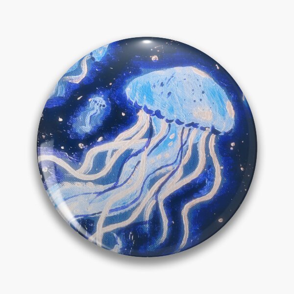Item preview, Blue Glowing Jellyfish designed and sold by crystallinesoup.