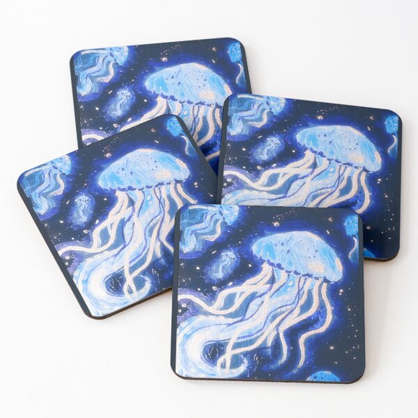 Item preview, Blue Glowing Jellyfish designed and sold by crystallinesoup.