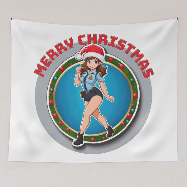 Item preview, Sexy Cop Girl Christmas designed and sold by duke818.