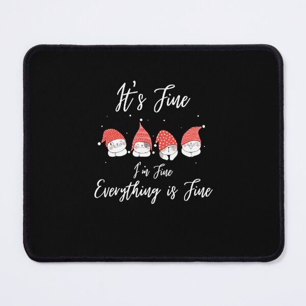 Item preview, Its fine Im fine everything is fine funny Christmas cats designed and sold by TeeToop1.