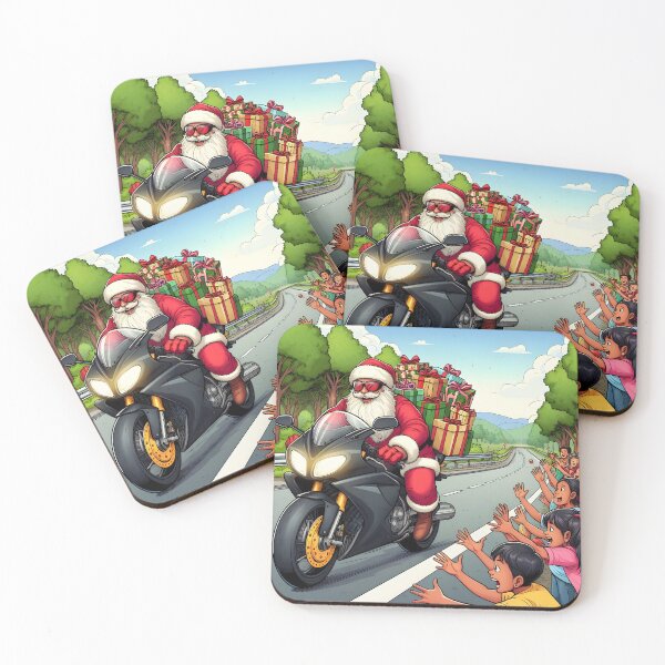 Item preview, Biker Santa brings gifts for you this christmas!! designed and sold by vectorillus.