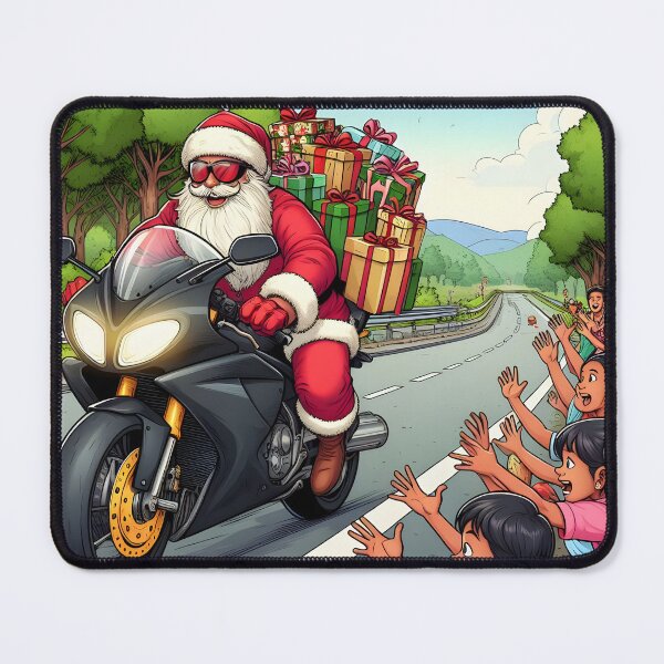 Item preview, Biker Santa brings gifts for you this christmas!! designed and sold by vectorillus.